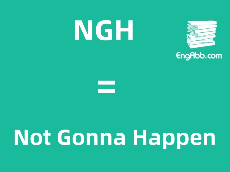 &ldquo;NGH&rdquo;是&ldquo;Not Gonna Happen&rdquo;的缩写，意思是&ldquo;不会发生的&rdquo;