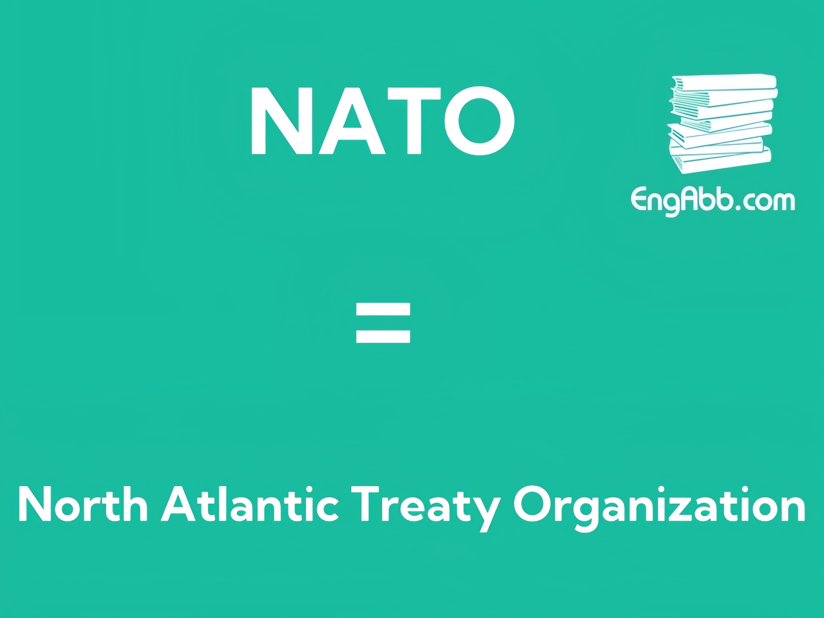 &ldquo;&zwnj;&zwnj;&zwnj;NATO&rdquo;是&ldquo;North Atlantic Treaty Organization&rdquo;的缩写，意思是&ldquo;北大西洋公约组织&rdquo;简称&ldquo;北约&rdquo;