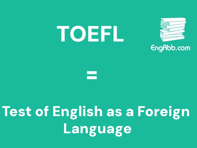 &ldquo;&zwnj;&zwnj;&zwnj;TOEFL&rdquo;是&ldquo;Test of English as a Foreign Language&rdquo;的缩写，意思是&ldquo;托福考试&rdquo;