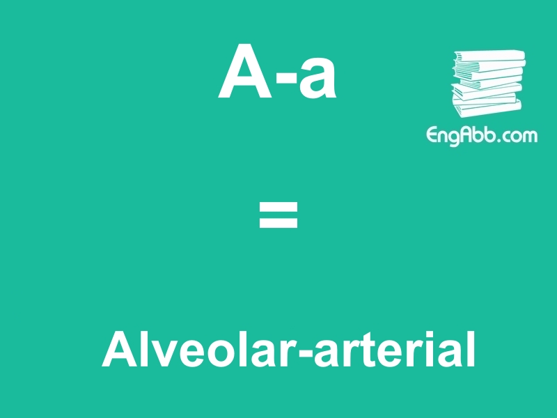 &ldquo;&zwnj;&zwnj;&zwnj;A-a&rdquo;是&ldquo;Alveolar-arterial&rdquo;的缩写，意思是&ldquo;肺泡-动脉&rdquo;
